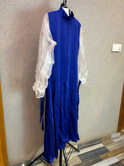 Long Maxi Silk Frock with Tissue Sleeves DFB1-156